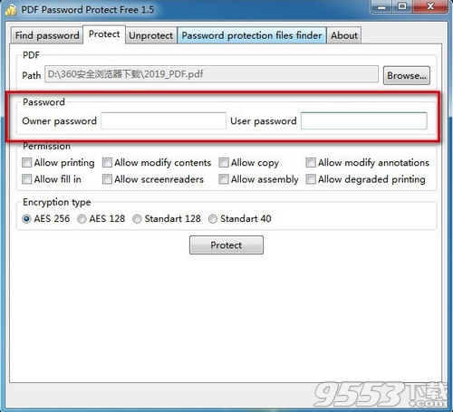 PDF Password Protect Free(PDF文件加密)
