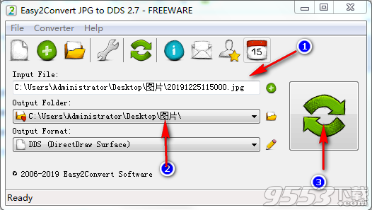 Easy2Convert JPG to DDS v2.7 綠色版