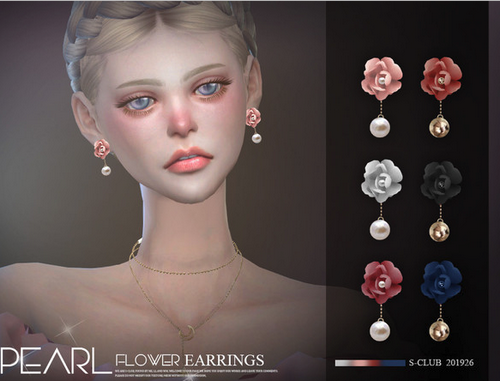 模拟人生4珍珠花朵耳环MOD