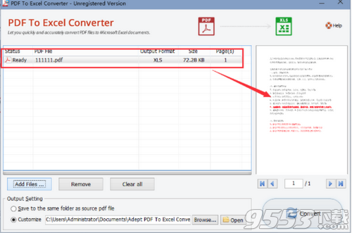 Adept PDF to Excel Converter