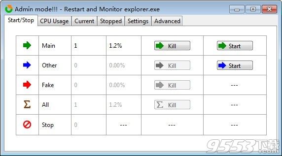 Restart and Monitor Explorer