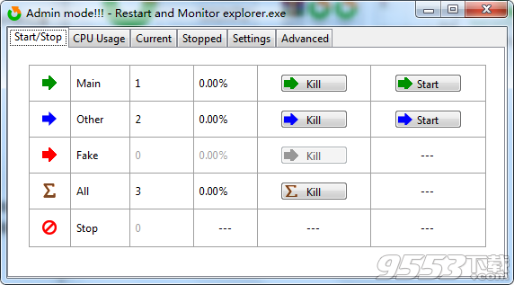 Restart and Monitor Explorer
