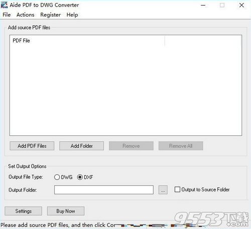 Aide PDF to DWG Converter