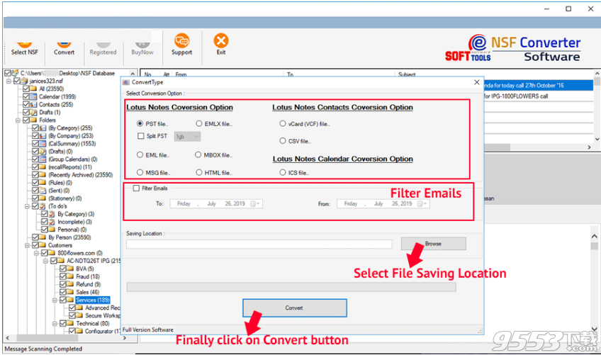 eSysInfoTools NSF to PST Converter