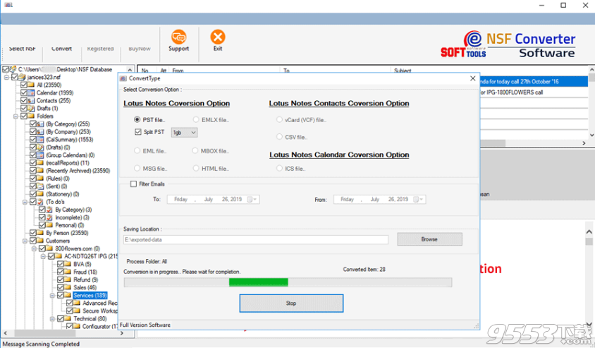 eSysInfoTools NSF to PST Converter