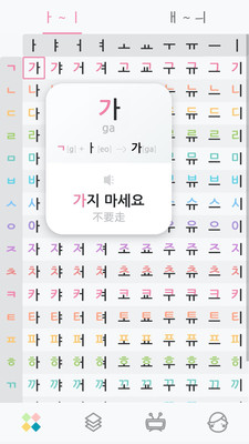 韓語字母發(fā)音表安卓版截圖1