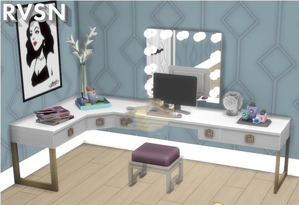 模拟人生4办公桌与梳妆台Mod