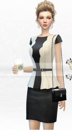 模拟人生4女性商务连衣裙MOD