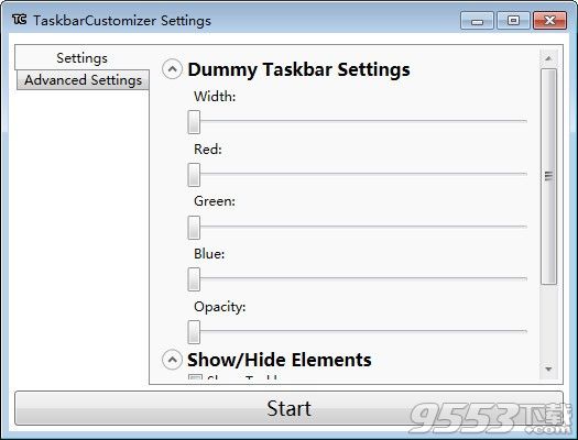 TaskbarCustomizer(任务栏透明度调整软件)