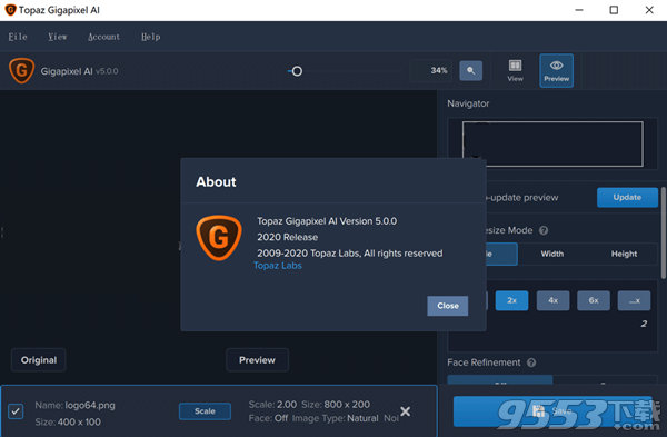 Topaz Gigapixel AI v5.0 汉化补丁