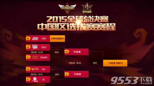 LOL9月5日S5总决赛中国预选赛直播 9月5日S5总决赛中国预选赛比赛时间