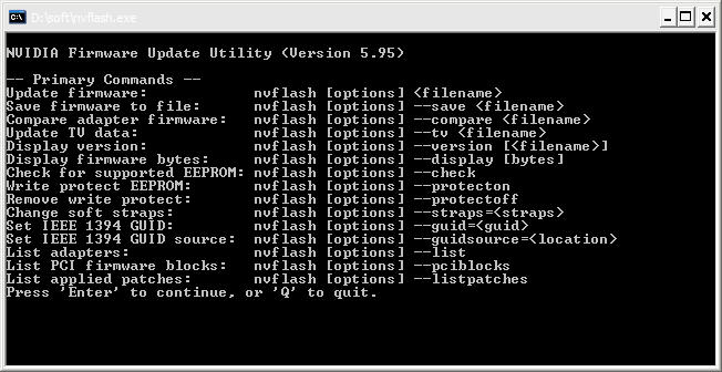 nVFlash(N卡BIOS刷新工具)