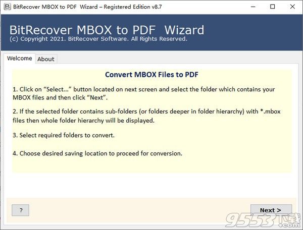 BitRecover MBOX to PDF Wizard(文件格式转换工具)