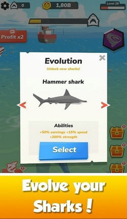 闲置鲨鱼世界游戏中文版截图1