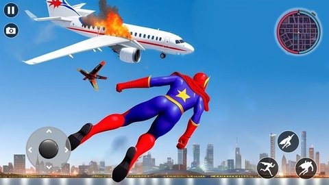 超级英雄飞行救援城市游戏截图3