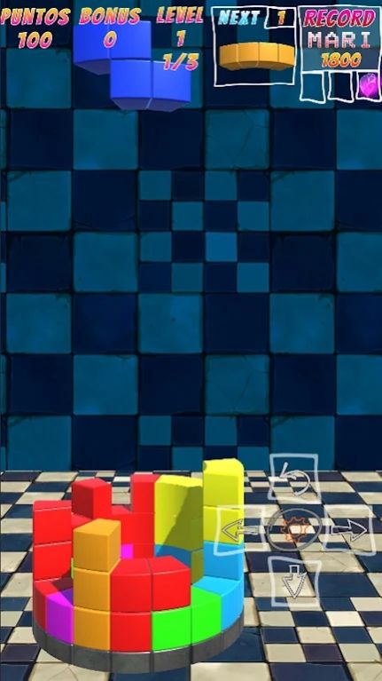 多色线方块收集游戏