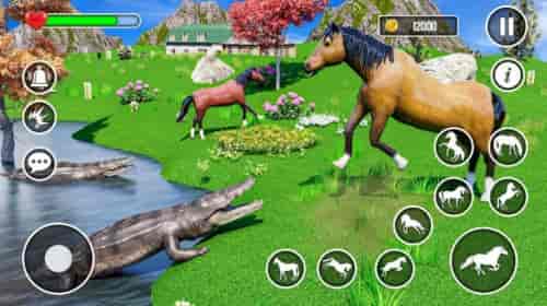 虚拟野马动物模拟器(Wild Horse Family Life Game)截图2