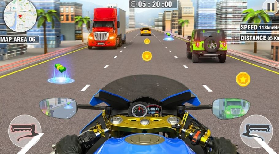 公路摩托车骑手驾驶游戏截图2