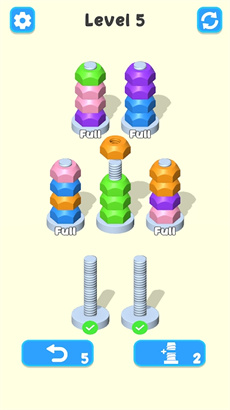 螺母排序颜色谜题安卓版下载-螺母排序颜色谜题游戏下载v1.0.2图1