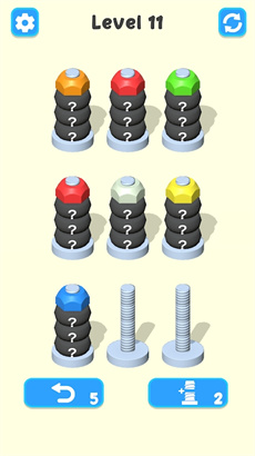 螺母排序颜色谜题安卓版下载-螺母排序颜色谜题游戏下载v1.0.2图2