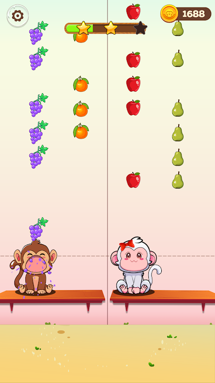 猴子吃彩色水果游戏手机版最新截图1