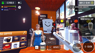 咖啡师模拟器不减反增版游戏下载-咖啡师模拟器中文版下载v0.5.6图2