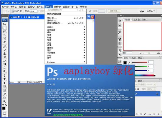 Adobe Photoshop CS3 10.0.1.0 官方简体绿色精简最终版 BY aaplayboy 