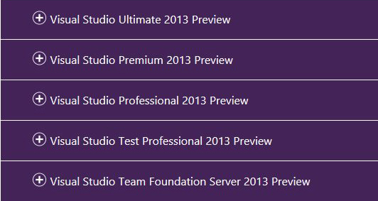 Visual Studio 2013版本