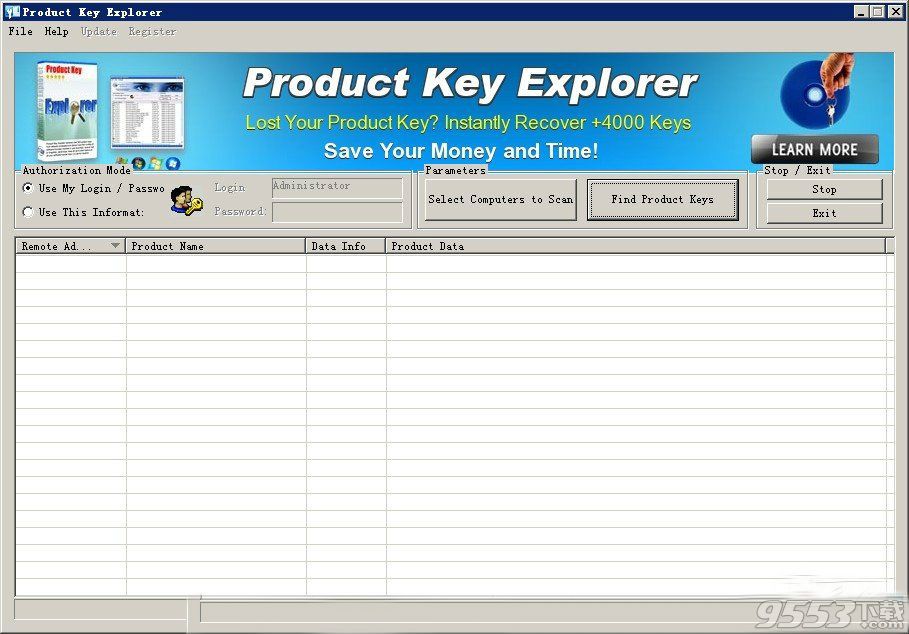 nsasoft product key explorer(查看电脑注册信息)