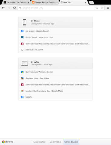 Chrome浏览器 for iPad截图3