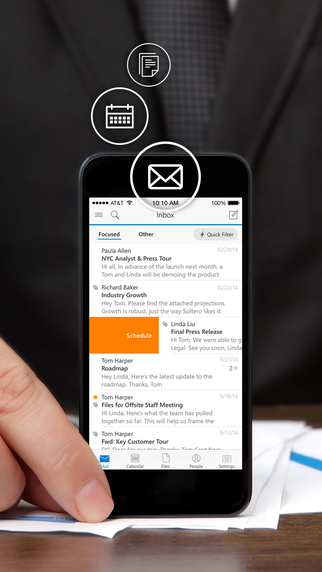Outlook苹果版-Microsoft Outlook iPhone版v1.0.5官方版图1