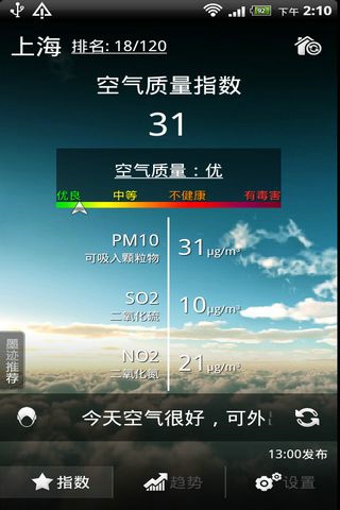 墨迹空气指数App下载-墨迹空气指数安卓版v1.10.00图1
