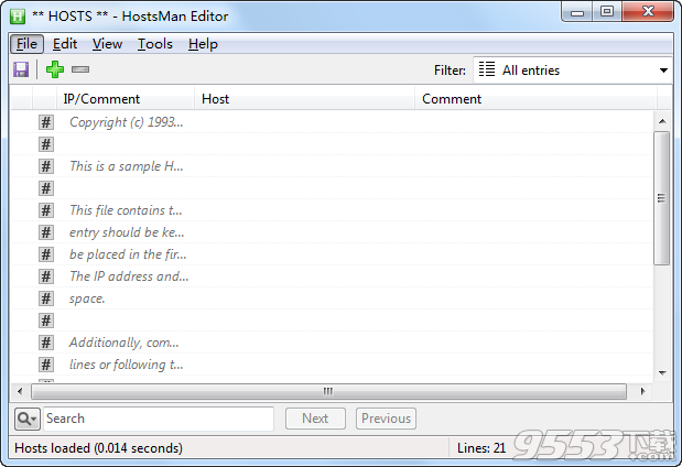 hosts文件管理工具(HostsMan)