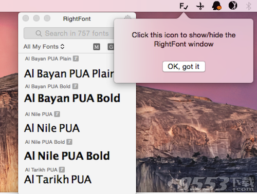 RightFont for mac 