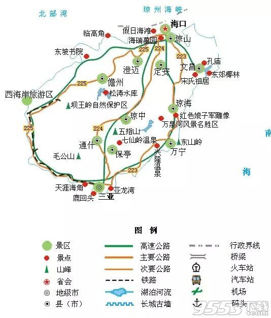 全国旅游地图精简版