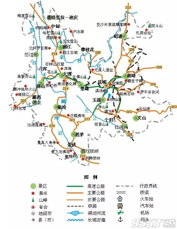 全国旅游地图精简版