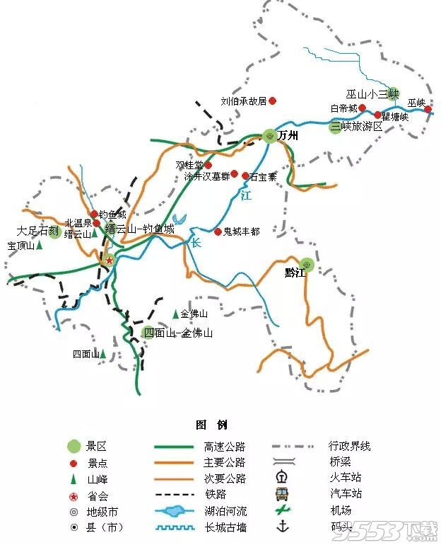 全国旅游地图精简版