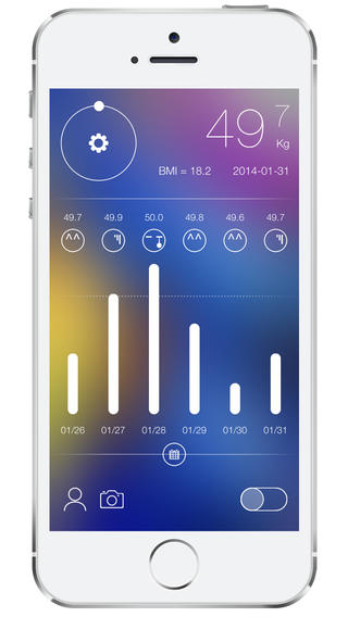 瘦身体重记iPhone版v1.0_体重记录app图1