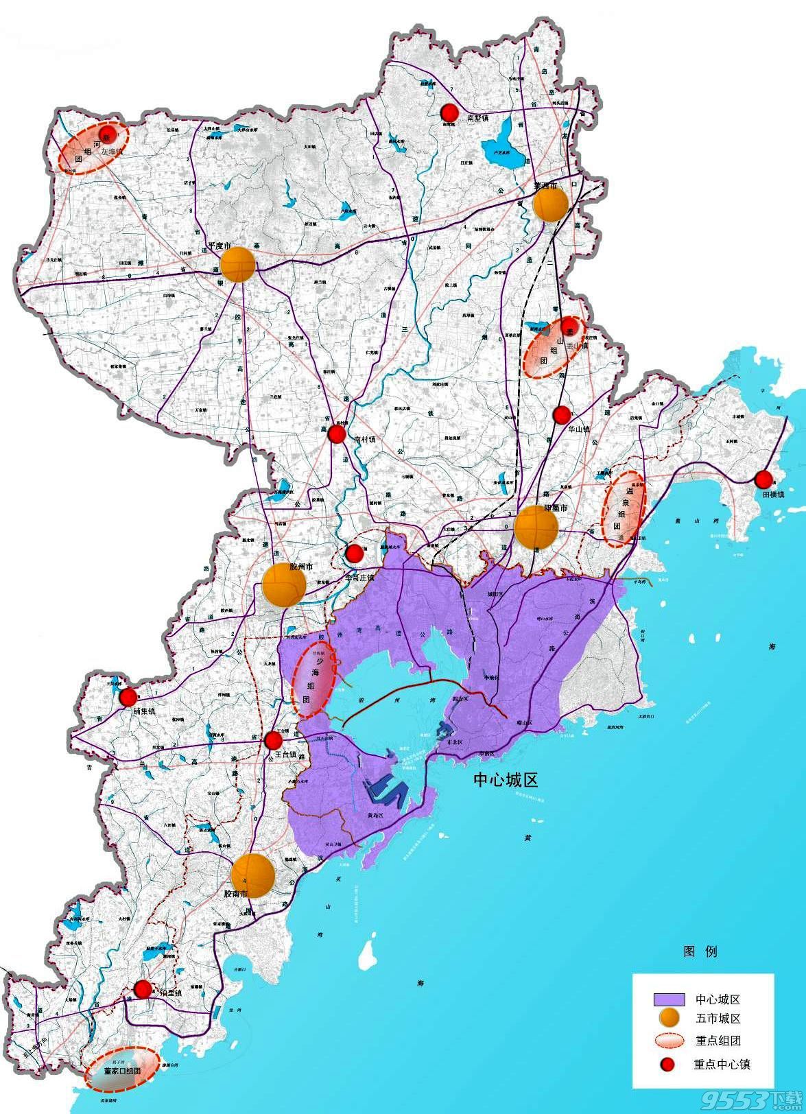 青岛市城市电子矢量地图 