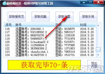 巅峰阁迅雷VIP账号获取工具