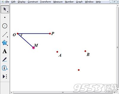几何画板怎么让点绕着另一个点旋转 几何画板让点绕着另一个点旋转教程