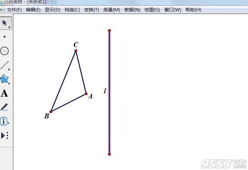 几何画板怎么绘制轴对称图形 几何画板如何画轴对称图形
