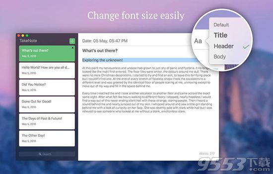 TakeNote Mac版