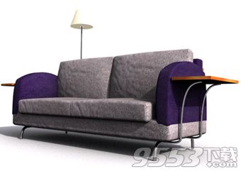 布艺双人沙发3d模型