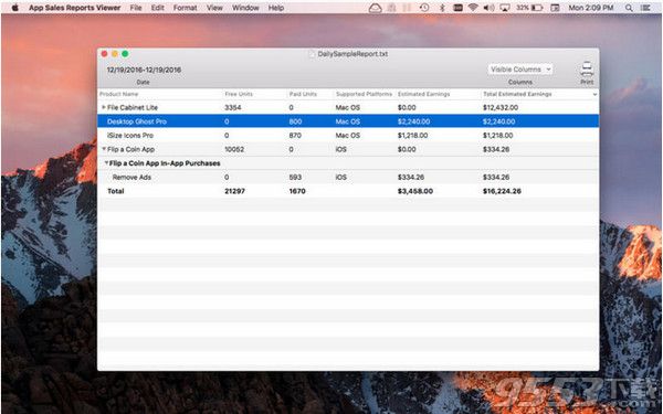 App Sales Reports Viewer for mac
