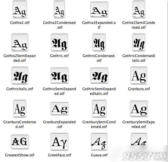 1000 OpenType Fonts for mac