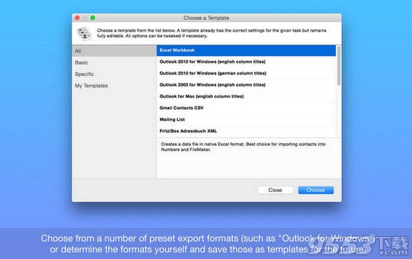 Exporter for Contacts for Mac