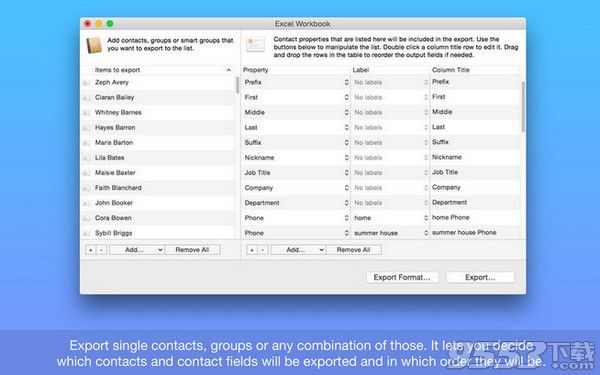 Exporter for Contacts for Mac