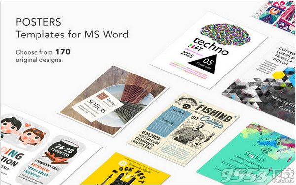 Posters Templates for MS Word Mac版
