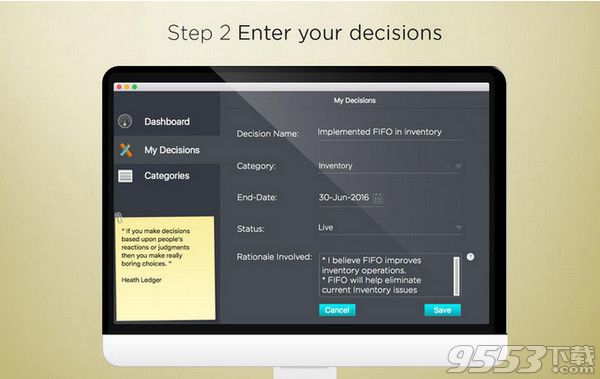 Decisions Tracker for Mac
